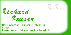 richard kauser business card